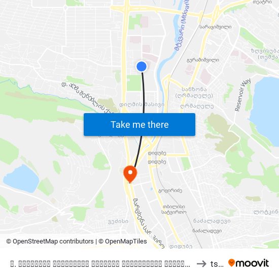 მ. იაშვილის სახელობის ბავშვთა ცენტრალური საავადმყოფო - [900] to tssu map