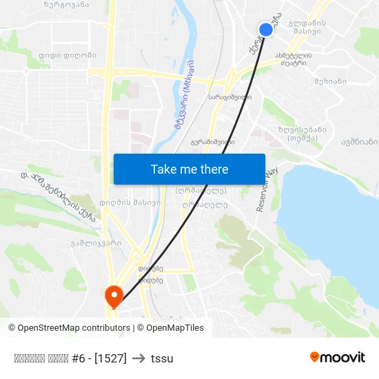 ქერჩის ქუჩა #6 - [1527] to tssu map