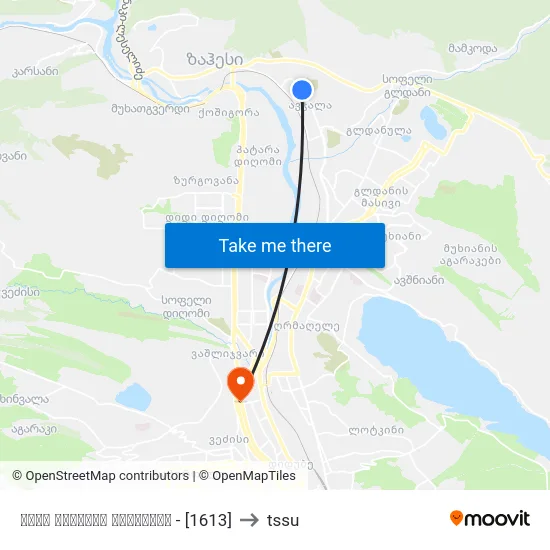 ზემო ავჭალის სასაფლაო - [1613] to tssu map