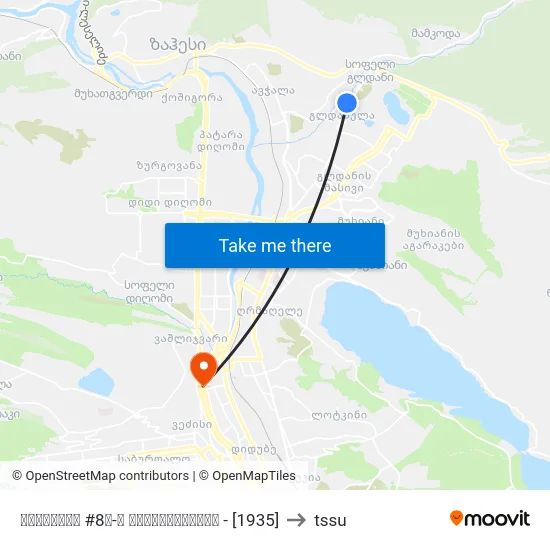 გლდანულა #8ა-ს მოპირდაპირედ - [1935] to tssu map