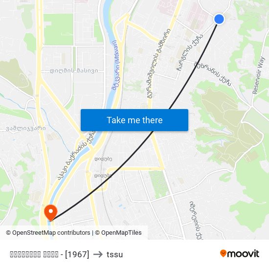 თიანეთის ქუჩა - [1967] to tssu map