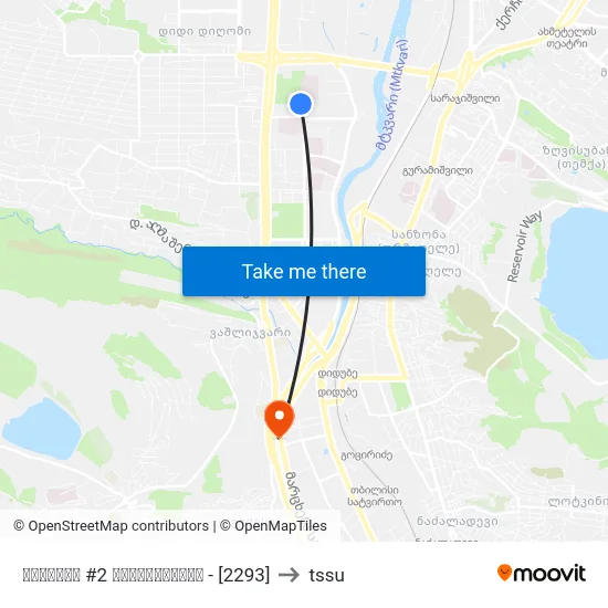 ბავშვთა #2 საავადმყოფო  - [2293] to tssu map