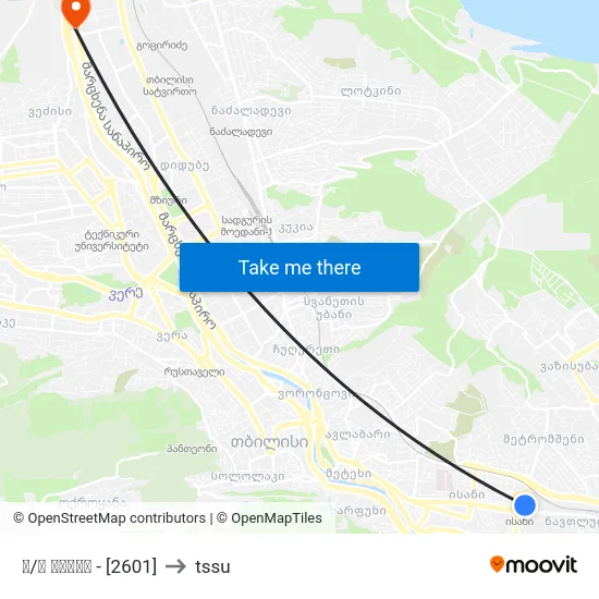 მ/ს ისანი - [2601] to tssu map