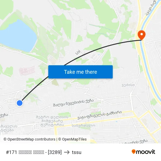 #171 საჯარო სკოლა - [3289] to tssu map