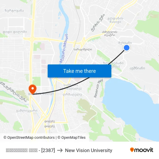 გობრონიძის ქუჩა - [2387] to New Vision University map