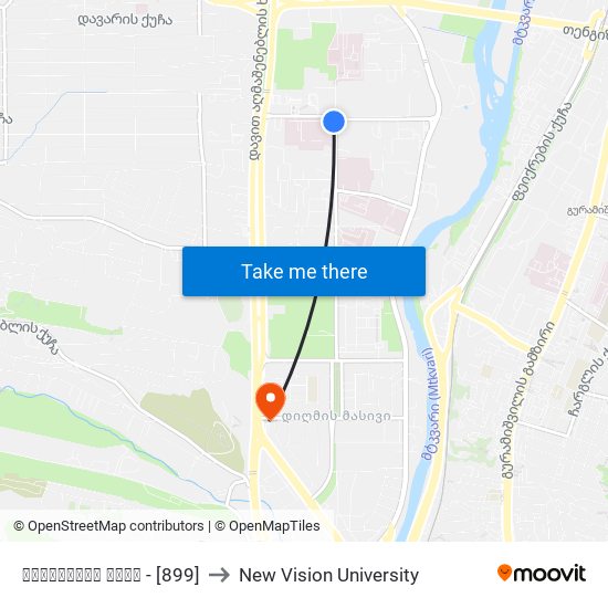 ჭიაურელის ქუჩა - [899] to New Vision University map