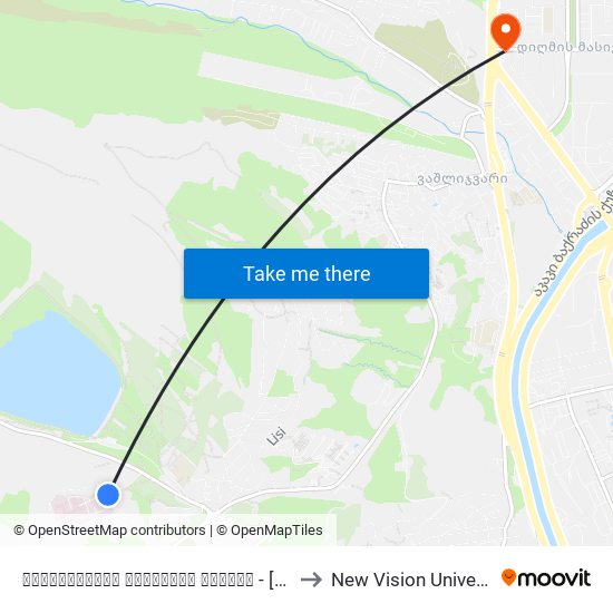 ონკოლოგიური კვლევითი ცენტრი - [1354] to New Vision University map