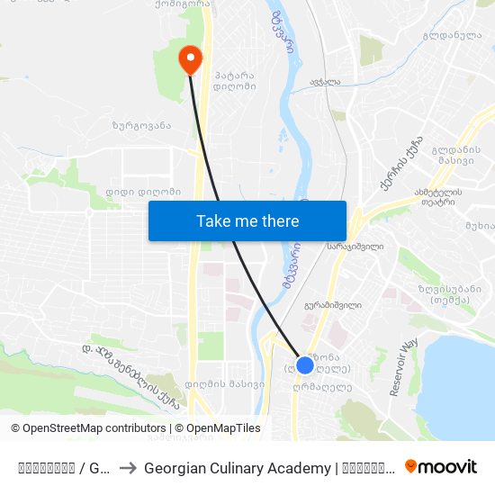 ღრმაღელე  / Ghrmaghele to Georgian Culinary Academy | საქართველოს კულინარიის აკადემია map