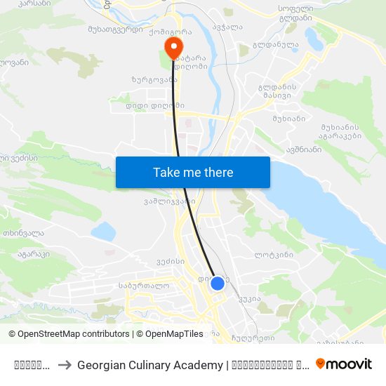 გორის ქუჩა to Georgian Culinary Academy | საქართველოს კულინარიის აკადემია map