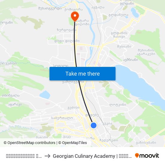 აღმაშენებლის გამზირი - [802] to Georgian Culinary Academy | საქართველოს კულინარიის აკადემია map