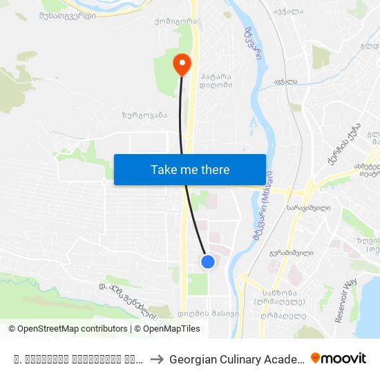 მ. იაშვილის სახელობის ბავშვთა ცენტრალური საავადმყოფო - [900] to Georgian Culinary Academy | საქართველოს კულინარიის აკადემია map