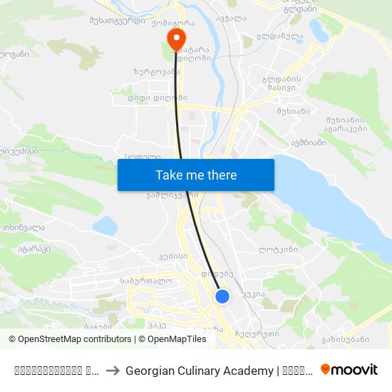 აღმაშენებლის გამზირი - [913] to Georgian Culinary Academy | საქართველოს კულინარიის აკადემია map