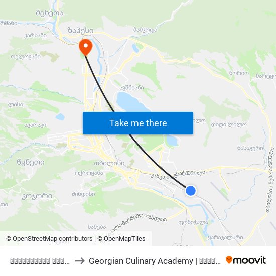 გუმათჰესის ქუჩა #13 - [1101] to Georgian Culinary Academy | საქართველოს კულინარიის აკადემია map