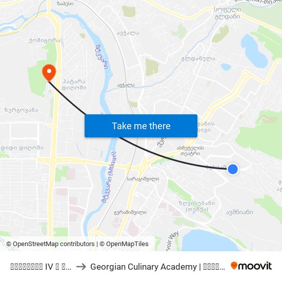 მუხიანის IV ა მ/რ #5 - [1450] to Georgian Culinary Academy | საქართველოს კულინარიის აკადემია map