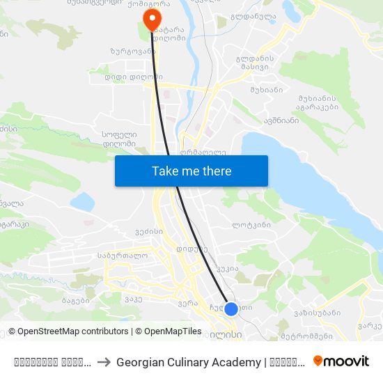 ბუხაიძის ქუჩა #2 - [2373] to Georgian Culinary Academy | საქართველოს კულინარიის აკადემია map
