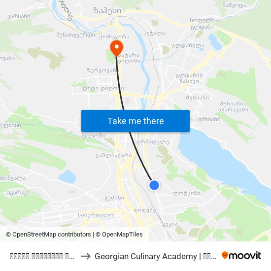 ცოტნე დადიანის ქუჩა #229 - [2775] to Georgian Culinary Academy | საქართველოს კულინარიის აკადემია map