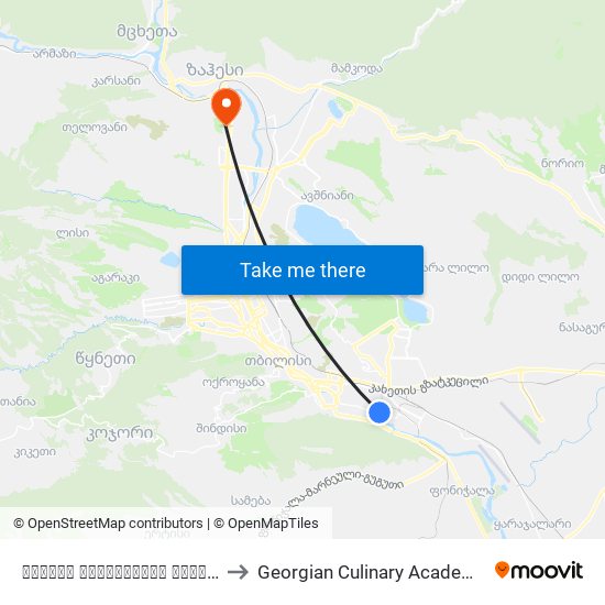 ბოგდან ხმელნიცკის ქუჩა #147ა-ს მოპირდაპირედ - [3093] to Georgian Culinary Academy | საქართველოს კულინარიის აკადემია map