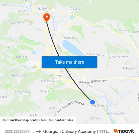 ზემო ფონიჭალა #20 - [3237] to Georgian Culinary Academy | საქართველოს კულინარიის აკადემია map