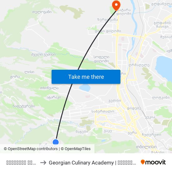 ჭავჭაძის ქუჩა - [3247] to Georgian Culinary Academy | საქართველოს კულინარიის აკადემია map