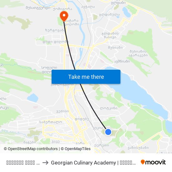ასხინის ქუჩა #1 - [3400] to Georgian Culinary Academy | საქართველოს კულინარიის აკადემია map
