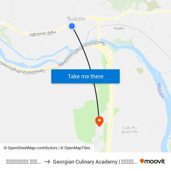 ჭიჭინაძის ქუჩა #4 - [3552] to Georgian Culinary Academy | საქართველოს კულინარიის აკადემია map