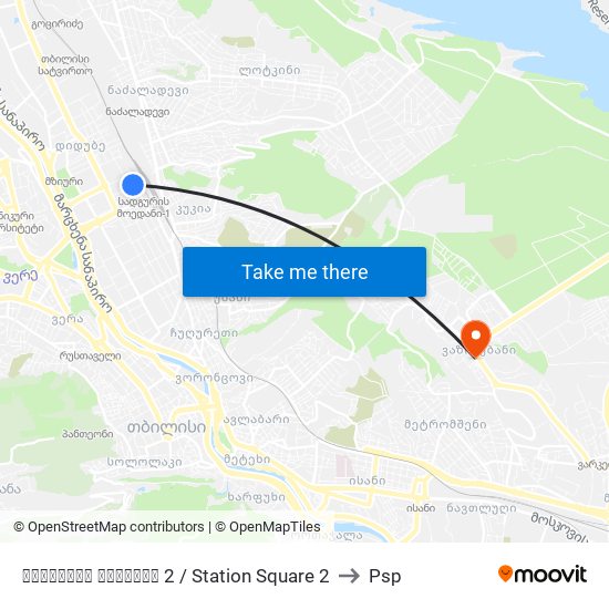 სადგურის მოედანი 2 / Station Square 2 to Psp map