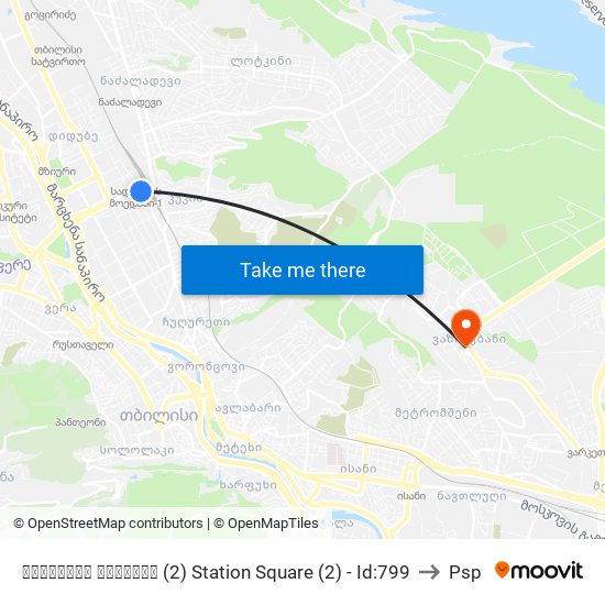 სადგურის მოედანი (2) Station Square (2) - Id:799 to Psp map