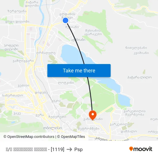 მ/ს ახმეტელის თეატრი - [1119] to Psp map