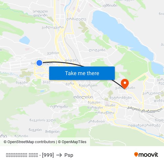 კარტოზიას ქუჩა - [999] to Psp map