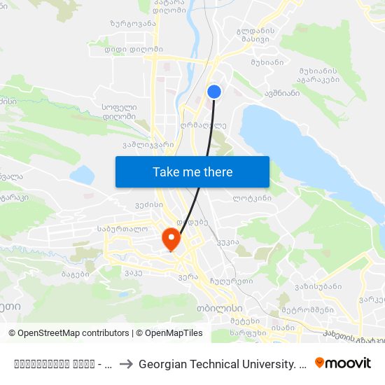 ველისციხის ქუჩა - [3359] to Georgian Technical University. Campus 1 map