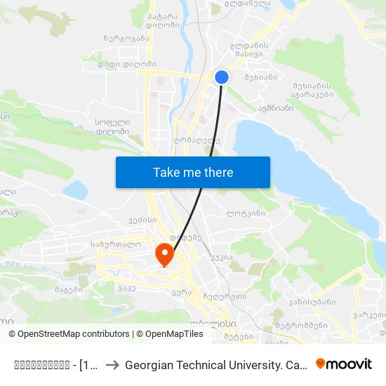 სასამართლო - [1443] to Georgian Technical University. Campus 1 map