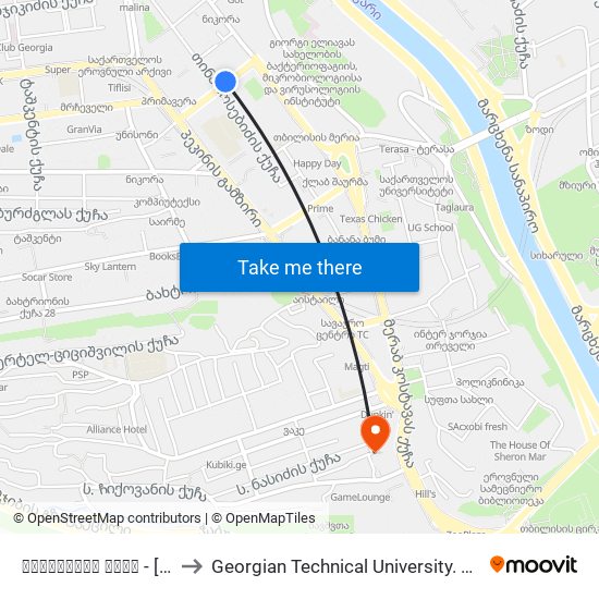 იოსებიძის ქუჩა - [3266] to Georgian Technical University. Campus 1 map