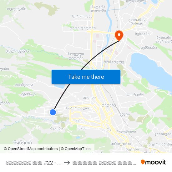 ქავთარაძის ქუჩა #22 - [992] to აღმოსავლეთ ევროპის უნივერსიტეტი map