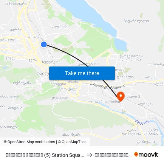 სადგურის მოედანი (5) Station Square (5) - Id:3076 to სტომატოლოგიური კლინიკა map