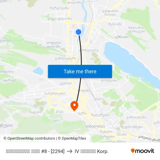 ბელიაშვილის ქუჩა #8 - [2294] to IV კორპუსი Korp. map