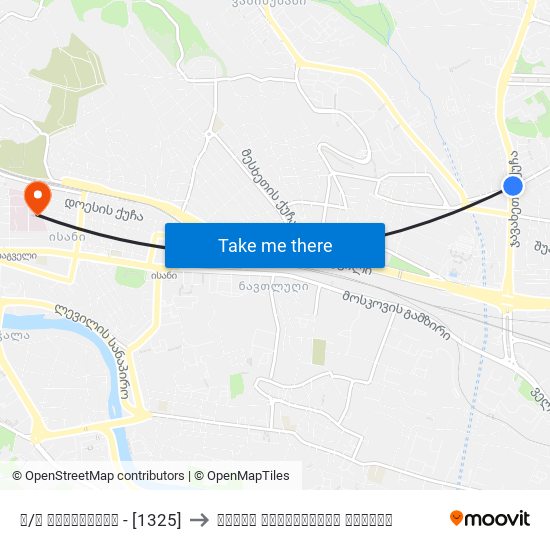 მ/ს ვარკეთილი - [1325] to ახალი სამშობიარო ცენტრი map