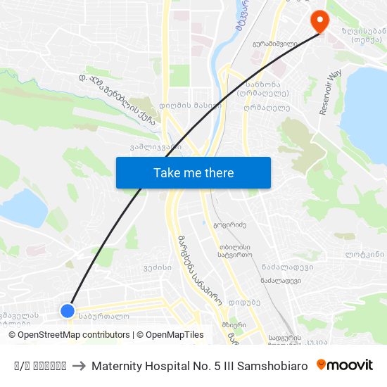 მ/ს დელისი to Maternity Hospital No. 5 III Samshobiaro map