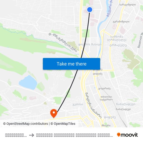 ჭიაურელის ქუჩა - [899] to თბილისის სახელმწიფო სამედიცინო უნივერსიტეტი (Tbilisi State Medical University) map