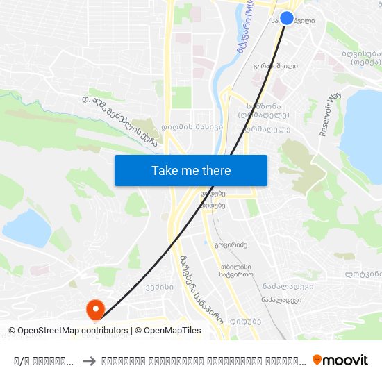 მ/ს სარაჯიშვილი - [1439] to თბილისის სახელმწიფო სამედიცინო უნივერსიტეტი (Tbilisi State Medical University) map