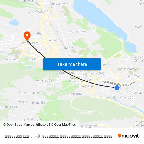 მოსკოვის გამზირი #23 - [3088] to თბილისის სახელმწიფო სამედიცინო უნივერსიტეტი (Tbilisi State Medical University) map