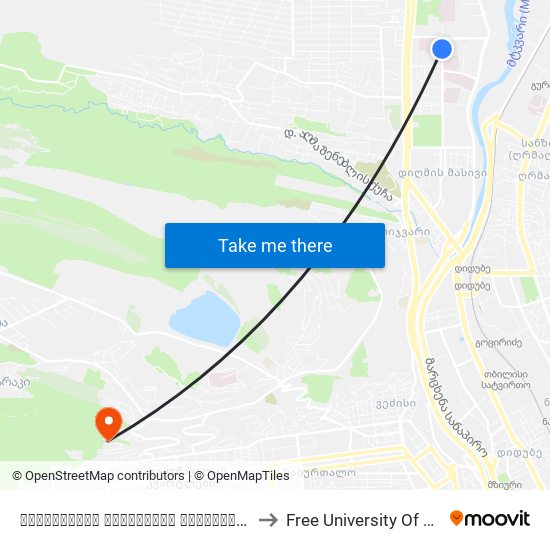 ღუდუშაურის სახელობის კლინიკა - [893] to Free University Of Tbilisi map