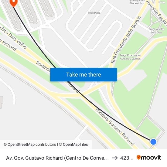 Av. Gov. Gustavo Richard (Centro De Convenções) to 42355 map