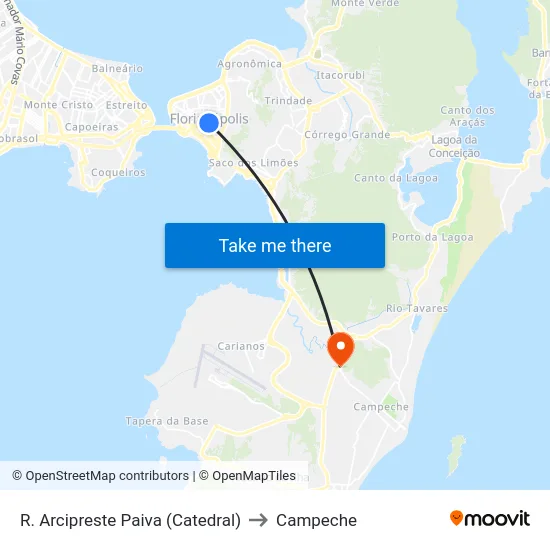 R. Arcipreste Paiva (Catedral) to Campeche map
