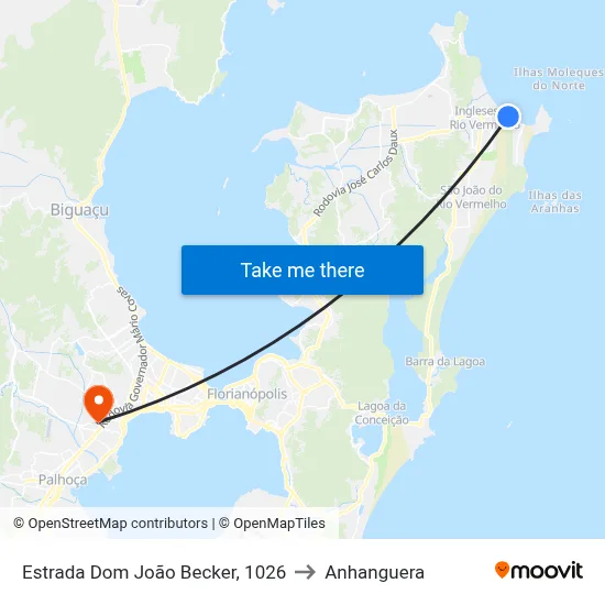 Estrada Dom João Becker, 1026 to Anhanguera map