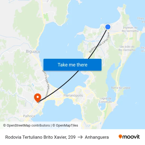 Rodovia Tertuliano Brito Xavier, 209 to Anhanguera map