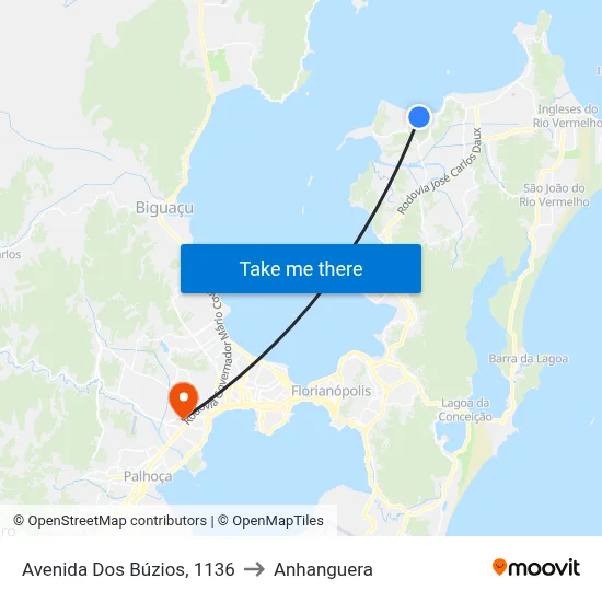 Avenida Dos Búzios, 1136 to Anhanguera map