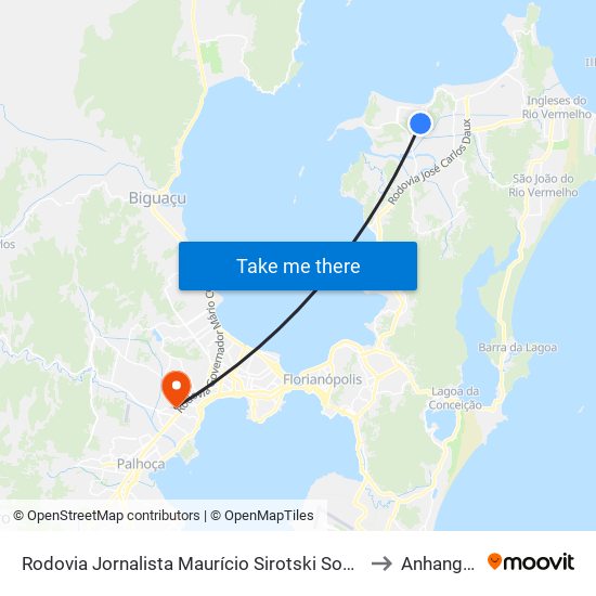 Rodovia Jornalista Maurício Sirotski Sobrinho, 5033 to Anhanguera map