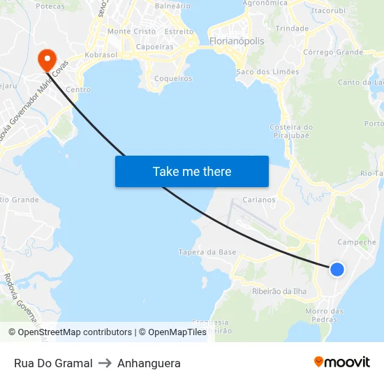 Rua Do Gramal to Anhanguera map