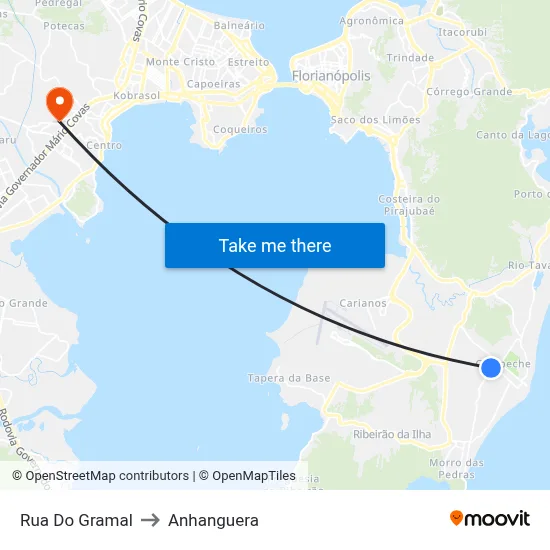 Rua Do Gramal to Anhanguera map