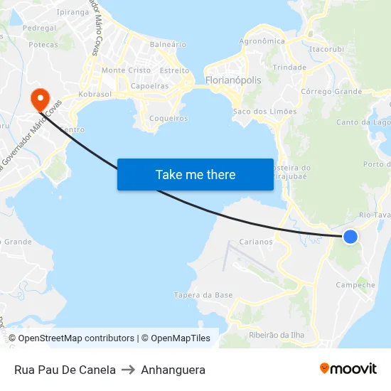 Rua Pau De Canela to Anhanguera map